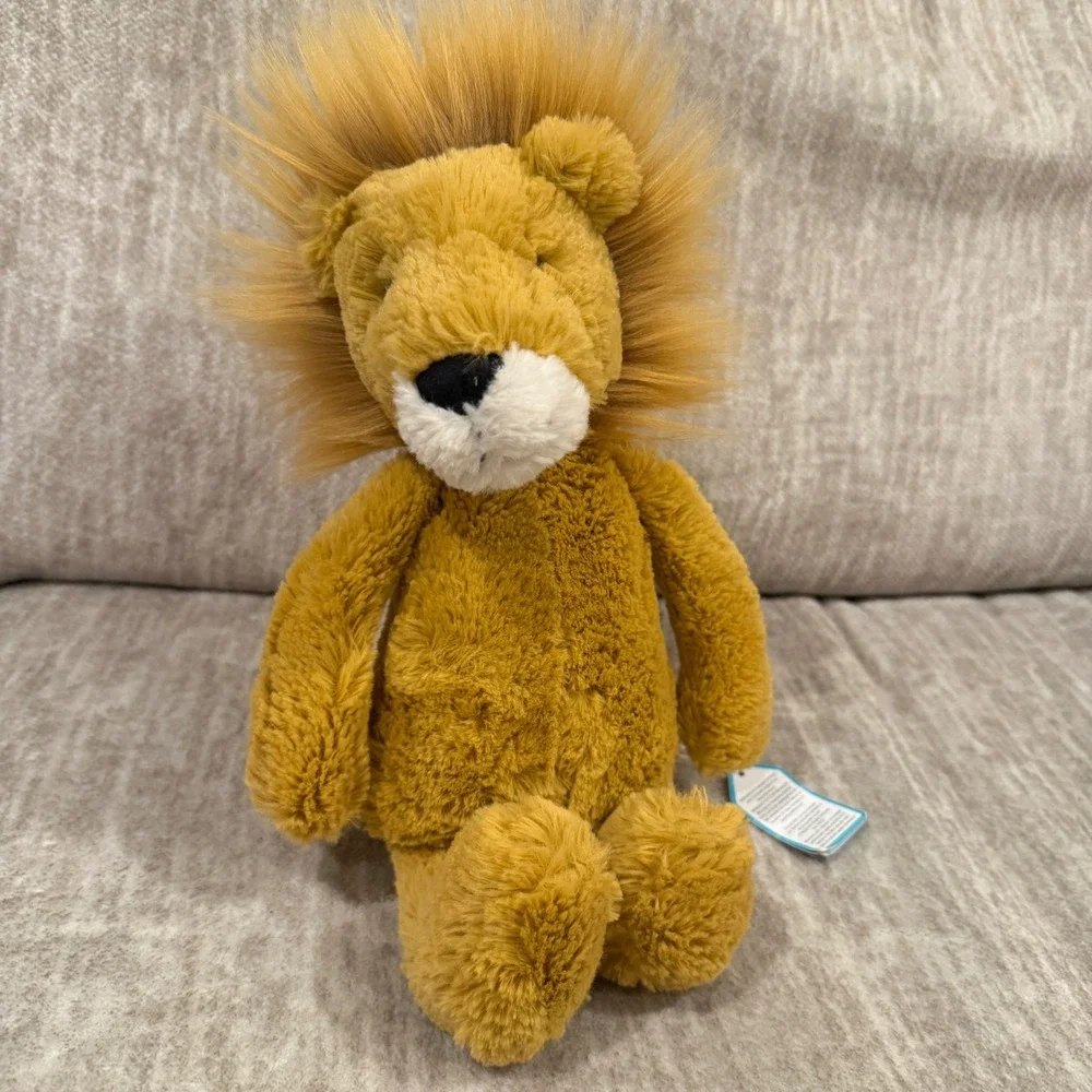 Jellycat Bashful Lion Medium Plush Stuffed Animal Gold BAS3LION NWT